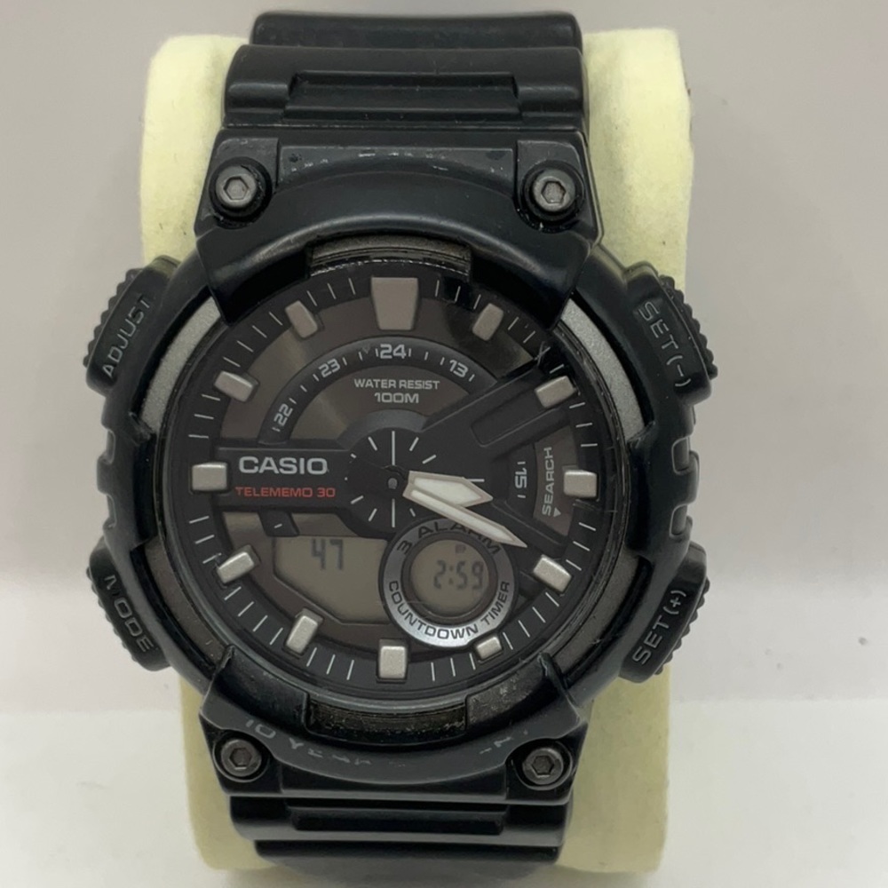 Men's Casio World Time Telememo 30 Watch AEQ110W-1AV